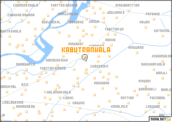 map of Kabūtrānwāla