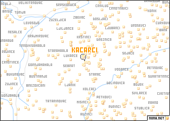 map of Kačarci