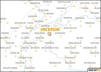 map of Kačergiai