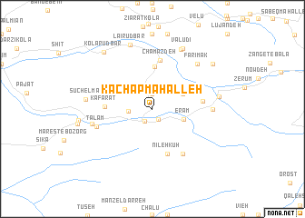 map of Kachap Maḩalleh