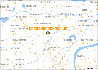 map of Kachcha Pakka Kalān