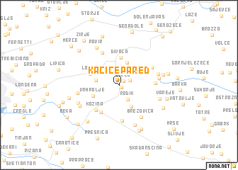 map of Kačiče-Pared