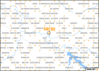 map of Kácov