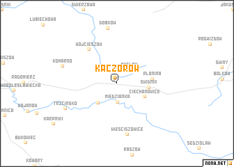 map of Kaczorów