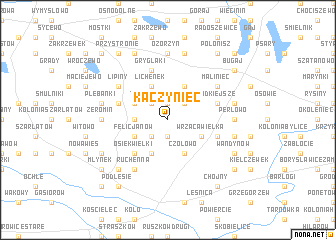 map of Kaczyniec