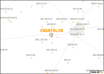 map of Kadafalva