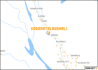 map of Kadamat al ‘Awdhalī