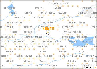 map of Kadaň