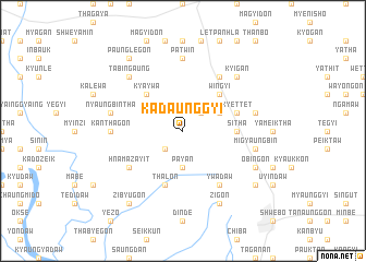 map of Kadaunggyi