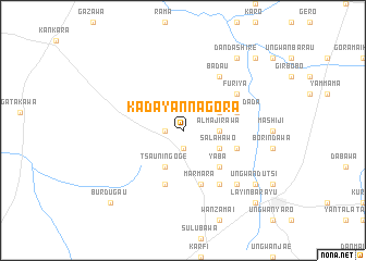 map of Kadayan Nagora