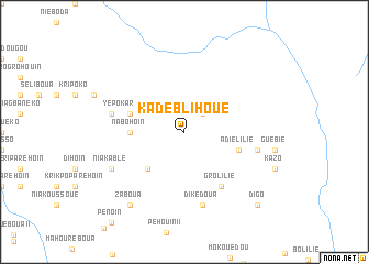 map of Kadéblihoué