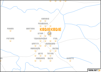 map of Kadié Kadié