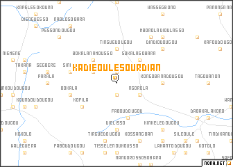 map of Kadiéoulé-Sourdian