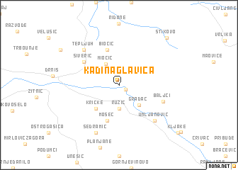 map of Kadina Glavica