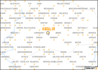 map of Kadlín