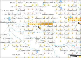 map of Kadurugaswewa