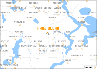 map of Kadzidłowo