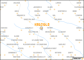 map of Kadzidło