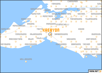 map of Kaebyŏn