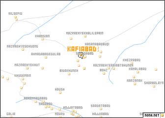 map of Kāfīābād