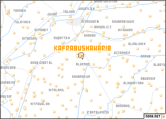 map of Kafr Abū Shawārib