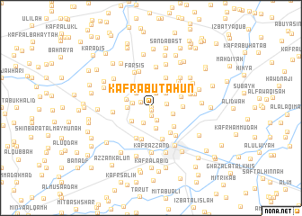 map of Kafr Abū Ţāḩūn