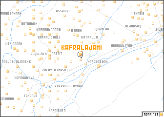 map of Kafr al ‘Ajamī