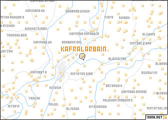 map of Kafr al Arba‘īn