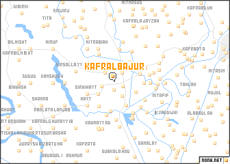 map of Kafr al Bājūr