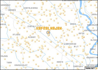 map of Kafr al Ḩājah
