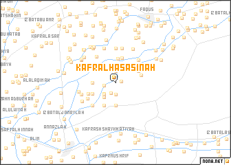 map of Kafr al Ḩasāsinah