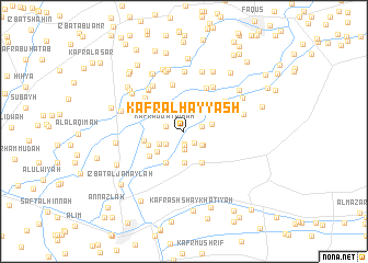 map of Kafr al Hayyāsh