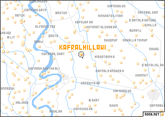 map of Kafr al Hillāwī