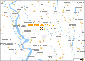 map of Kafr al Jammālah