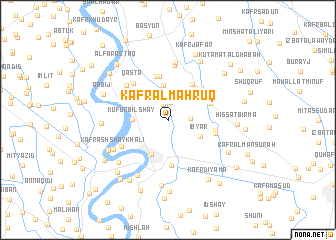 map of Kafr al Maḩrūq