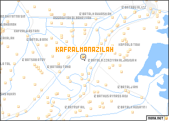 map of Kafr al Manāzilah