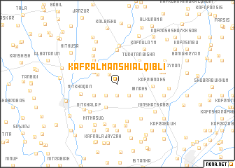 map of Kafr al Manshī al Qiblī