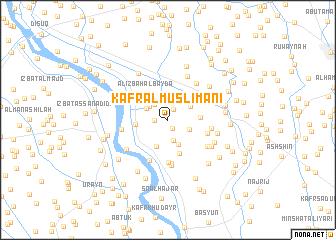 map of Kafr al Muslimānī