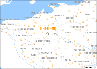 map of Kafr ‘Amr