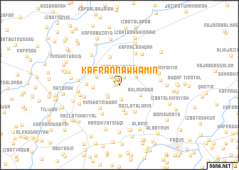 map of Kafr an Nawwāmīn