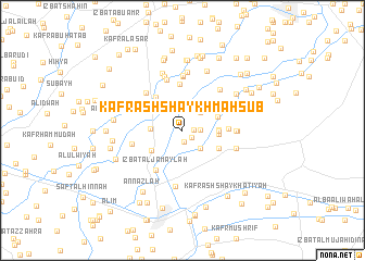 map of Kafr ash Shaykh Maḩsūb