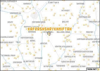 map of Kafr ash Shaykh Miftāḩ