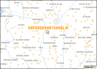 map of Kafr ash Shaykh Salīm