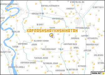 map of Kafr ash Shaykh Shiḩātah