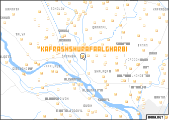 map of Kafr ash Shurafāʼ al Gharbī