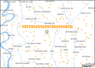 map of Kafr ash Shurafāʼ ash Sharqī