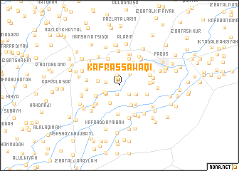 map of Kafr as Sawāqī