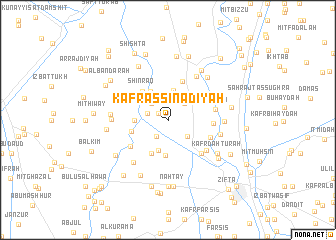 map of Kafr as Sinādīyah