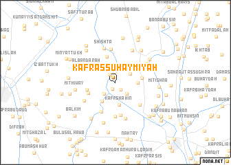 map of Kafr as Suḩaymīyah