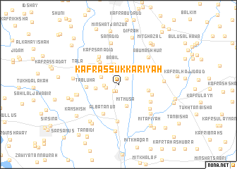 map of Kafr as Sukkarīyah